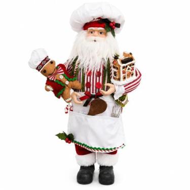 Imagem de Papai Noel Decorativo Chef de Natal com Gingerbread - TOK DA CASA, 51c