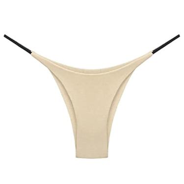 Imagem de Cotton G String Women Panties Sexy Briefs Thong Low Waist T-back Beach Bikini Underwear Female Lingerie