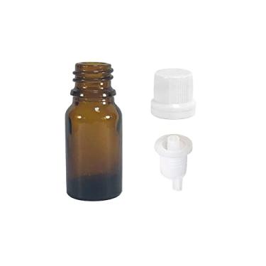 Imagem de Frasco de Vidro 10ml com Batoque Gotejador (20 Pecas) Cor:Branco
