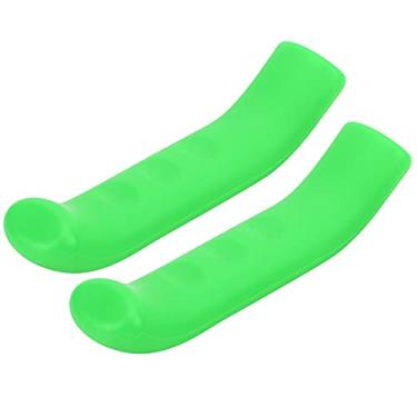 Imagem de Keenso Punhos de freio de bicicleta, 4 cores antiderrapantes de silicone para alavanca de freio de bicicleta à prova d'água capa de alavanca de freio de bicicleta protetor de manete de freio protetor de guidão de ciclismo acessório de ciclismo (verde) bicicletas e peças de reposição