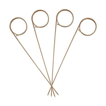 Imagem de Espeto Palito Bambú Anel Petisco Festa Buffet 100 Un (12 cm)