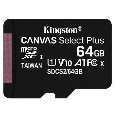 Imagem de Cartão De Memoria 64Gb Micro Sd Kingston Canvas C/ Adaptador Classe 10 - 100Mb/S
