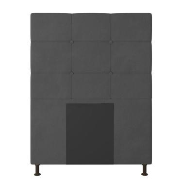 Imagem de Cabeceira Cama Box Solteiro 90cm Suede Grafite