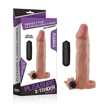 Imagem de Capa Peniana 18,5 x 4,2 cm Extensora com Vibro Pleasure X-Tender Series Lovetoy
