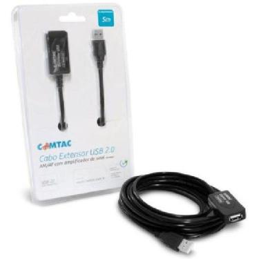 Imagem de Cabo Extensor Usb 2.0 Am/Af - 5 Metros - Comtac - 9093