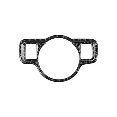 Imagem de FINMOKAL Para Benz A Cla Gla Glk Interruptor De Farol Interno De Fibra De Carbono Guarnição Decorativa Da Tampa Preto, Fibra De Carbono
