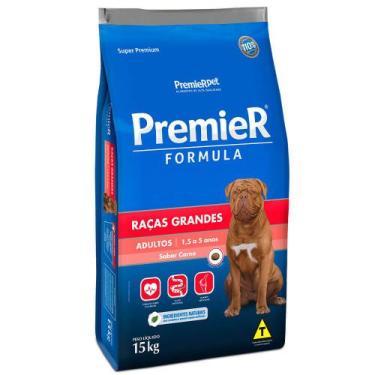 Imagem de Ração Premier Fórmula Para Cães Adultos De Raças Grandes Sabor Carne 1
