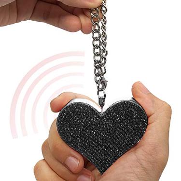 Imagem de Guard Dog Security Chaveiro de alarme cardíaco para mulheres, sirene de 130 dB, alarme de defesa pessoal (preto)