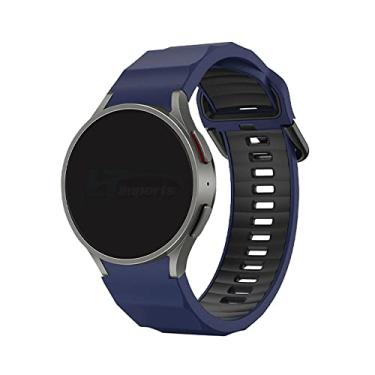 Imagem de Pulseira Robusta LTIMPORTS, compativel com Galaxy Watch 6 - Galaxy Watch6 Classic - Galaxy Watch 5 - Galaxy Watch5 Pro - Galaxy Watch 4 - Galaxy Watch4 Classic (Azul-Preto)