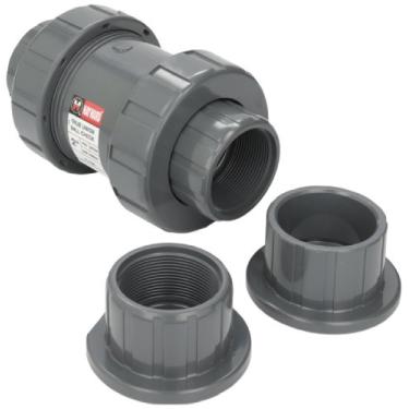 Imagem de Hayward TC10200ST Válvula de verificação de 5 cm PVC TC Series True Union com conexão de soquete e extremidade rosqueada