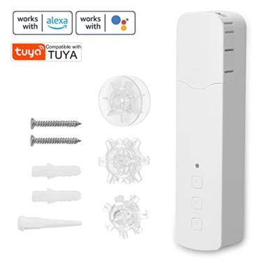 Imagem de Tingpai Tuya WIFI M515EGWT ligent Pull Bead Curtain Motor igente Doméstico Vida doméstica Hotel Motores de co na elétrica Mobile APP Controle Controle de voz Silencioso Compatível com Al