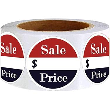 Imagem de Adesivos de preço de venda, adesivos de preço para etiquetas de mercadorias de varejo, etiquetas de 3,8 cm, 500 peças por rolo.
