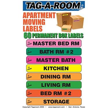 Imagem de Etiqueta A-Room Adesivos de etiquetas para caixa de movimentação codificados por cor (apartamento)