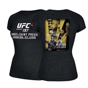 Imagem de Reebok UFC Women's Black UFC 197 Promo Cap Sleeve T-Shirt BV9560 (Medium)