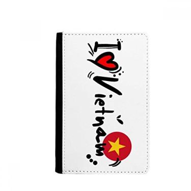 Imagem de I Love Vietnam Word Flag Love Heart Illustration Passport Holder Notecase Burse Wallet Cover Card Purse, Multicolor