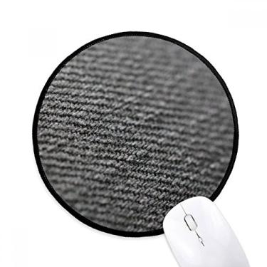 Imagem de Mouse pad abstrato cinza de linho de tecido para escritório tapete redondo para computador