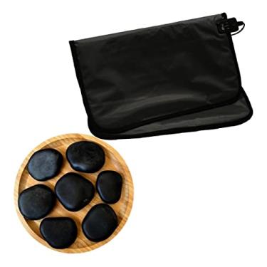 Imagem de Kit Bolsa Térmica 127v + 7 Pedras Quentes Vulcânicas para Massagem - Terapia de Relaxamento, Alívio de Tensão Muscular, Melhor Circulação e Bem-Estar, Ideal para Massoterapia e Cuidados Pessoais