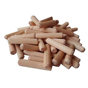 Imagem de Fenteer 100 Pçs/Conjunto Cavilhas De Madeira Buchas De Madeira Móveis Marcenaria Com Fenda Pino Com Fenda 6 Mm 8 Mm 10 Mm, 10X60Mm