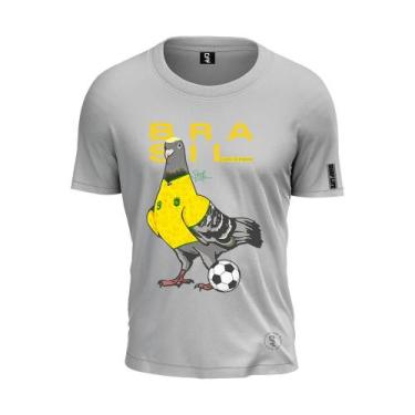 Imagem de Camiseta Pombo Brasil Pru Futebol Soccer Pigeon T-Shirt - Shap Life