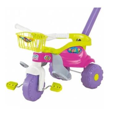 Imagem de Triciclo Motoca Infantil Tico Tico Festa Rosa Com Aro - Magic Toys