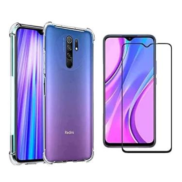 Imagem de Kit Capa Anti Impacto e Película Vidro 3D 5D 9D Xiaomi Redmi 9