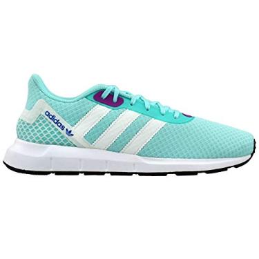 Imagem de adidas Originals Tênis feminino Swift Run Refine, Aqua/Branco/Preto, 6