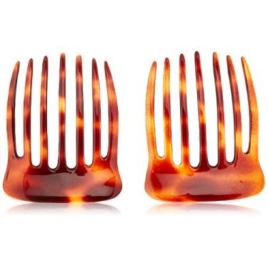 Imagem de Caravan Pente traseiro francês com dentes profundos par de concha de tartaruga 1,8 g