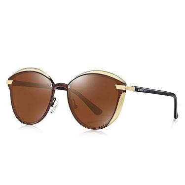 Imagem de Óculos de Sol Femininos Barcur Polarizados Anti Reflexo BC8705 (Brown)