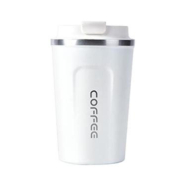 Imagem de Aibecy Copo de café de aço inoxidável à prova de vazamentos copo térmico isolado para carro caneca de viagem portátil