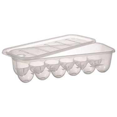 Imagem de TAVERNIT Refridgerator Dispenser de Armazenamento de Lixeira Organizador de Geladeira Puxador de Gaveta, Clear, Egg Storage (Quantity: 1)