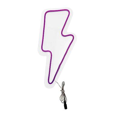 Imagem de Painel Luminoso Letreiro Criativo RAIO - Neon LED Roxo