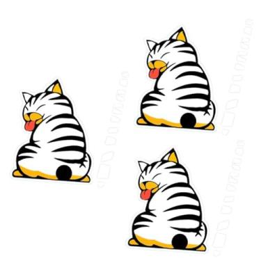Imagem de Totority 3 Pçs Decalques De Carro De Gato Decalques De Janela De Carro Auto Animal Adesivo De Carro Janela De Veículo Adere Adesivos Para Decalques De Carro Para Carros Decalques De Janela