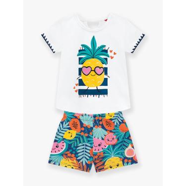 Imagem de Infantil - Conjunto Menino Camiseta + Bermuda Kyly Branco  menina