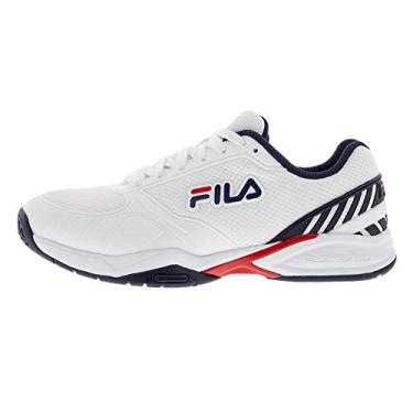 Imagem de Fila Tênis masculino Volley Zone, Branco/azul marinho/vermelho, 9.5