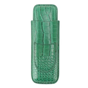 Imagem de Porta-charutos De Couro Vintage, Umidificador De Charuto Portátil, Caixa De Charutos Resistente Ao Desgaste Para Presentes De Aniversário, Porta-charutos Macio Serve Para Charutos (verde)