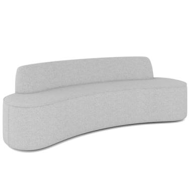 Imagem de Sofá 4 Lugares Sala de Estar Cancún D02 Linho Cinza Escuro 280 cm C-416 - Lyam Decor