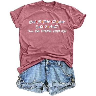 Imagem de Camiseta feminina Fifty Birthday Squad I'll Be There for You, festa de aniversário, Rosa 2, XXG