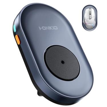 Imagem de HONKID Mouse indetectável – movimento automático com interruptor liga/desliga e porta USB, sem necessidade de software, evita hibernar/travar para escritório em casa e PC/Mac/desktop (azul preto),