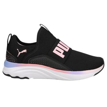 Imagem de PUMA Tênis infantil unissex Softride Sophia sem cadarço, Puma Preto - rosa Lady, 6.5 Big Kid