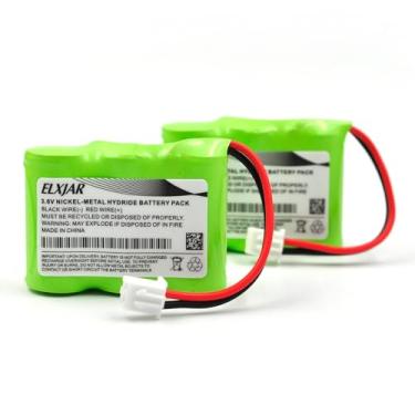 Imagem de (Pacote com 2) 2/3AA600 3,6 V 600 mAh Ni-MH, com plugue de furo quadrado serve apenas para Eton FRX3 0000101 Verson com furo quadrado (não serve para Eton FRX3 Earlier Round-Hole Verson, não serve