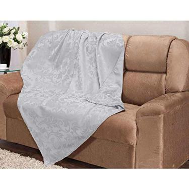 Imagem de Xale Manta Sofá Jacquard Cinza Dupla Face 2,80x2,80 King