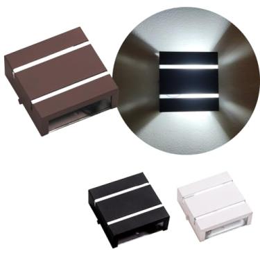 Imagem de Kit 5 Arandelas 2 Foco 2 Friso Externa Parede Muro Ar1112 (Marrom)