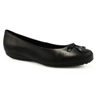 Imagem de Sapatilha Couro Bottero Bico Redondo Laço Feminina - Preto - 39
