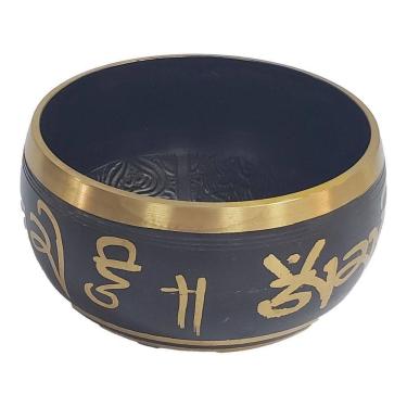 Imagem de Sino tibetano com bastão de madeira liga de 7 metais 10.5cm