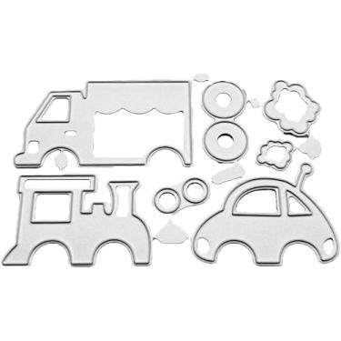 Imagem de Modelo de estênceis de gravação em relevo de veículos para decoração de scrap-booking, casamento, aniversário, cartão de bênção