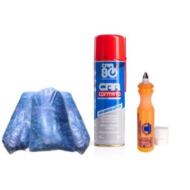 Imagem de Marcador Industrial & Limpa Contato Car 80 & Estopa de Azul 2Kg - Trig