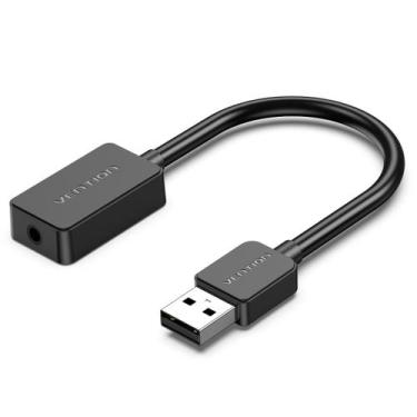 Imagem de Adaptador Placa de Audio Externa P3 Fone Microfone Vention