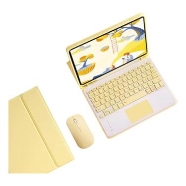 Imagem de Capa Para iPad Air 4ª Air 5ª Geração + Smart Keyboard+Mouse (Tartrazine, Teclado de toque)