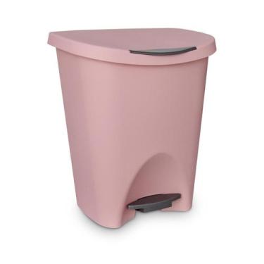 Imagem de Lixeira com Pedal 7,5 Litros Rose - Usual Utilidades