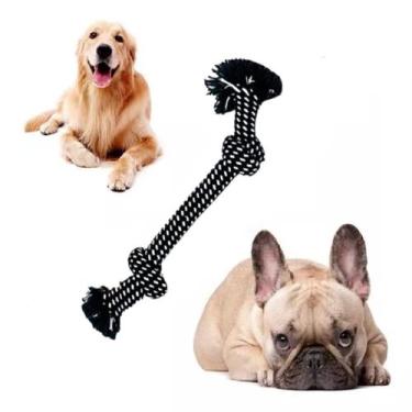 Imagem de Brinquedo Mordedor Corda Trança Colorida 26 Cm Chalesco Pet
